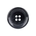 Classic marbled black resin four-hole button for high-end fashion coats and apparel designs - Color 09 (Black Gray Marble Texture)