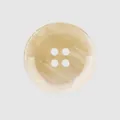 High-quality beige resin button with marble texture and 4 holes for designer clothing - Color 40 (Beige Mother of Pearl Texture) / 15.0mm