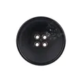 Bouton décoratif en résine noire haut de gamme avec quatre trous et anneaux en bronze - Marbre Noir (09#)