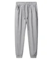 Grijze comfortabele joggingbroek sportbroek met trekkoord en geribbelde manchetten - M / Bottoms / Lichtgrijs