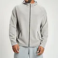 Giacca sportiva da uomo con cappuccio in maglia a nido d'ape grigio chiaro zip - Albicocca Nocciola