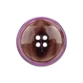 Premium round urea button featuring a purple rim and brown center for high-end garments - Purple Edge (P42#)