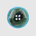 High-end Japanese marbled urea button with bright blue rim for designer workwear - 24L=15.0MM / Lake Blue Edge (B42#)