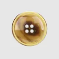 Premium amber tortoiseshell urea button with gold rim for high-end garments and workwear - 24L=15.0MM / Gold Edge (Y42#)