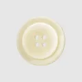 Elegant cream off-white 4-hole resin button accessory for high-end fashion clothing - 18.0mm / Cream White