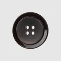 Premium dark brown 4-hole resin button featuring a realistic marble texture for apparel - Dark Brown