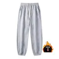 Men's oversized grey fleece-lined sweatpants for soft and casual winter warmth - M / Bottoms / Light Gray
