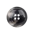 Premium four-hole resin button with black and grey marbled pattern for high-end coats - 24L (15.0MM) / Black Grey Texture (07# Color)