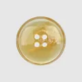 Premium yellowish-brown marbled resin four-hole button for high-end fashion apparel - 24L (15.0MM) / Amber Yellow-Brown Texture (42# Color)