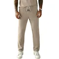 Men's casual corduroy drawstring trousers in khaki with straight-leg loose fit design - S / Bottoms / Khaki