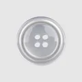 Elegant light grey 4-hole resin button with pearlescent finish for high-end clothing - Classic Round Button(VGN1014-07) / 11.5mm(18L) / Silver Gray