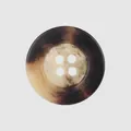 High-end resin four-hole button with tortoiseshell pattern for coats and jackets - Faux Tortoiseshell Gradient Pattern (VT118-01) / 15.0mm / Dark Brown to Beige Gradient (48#)