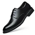 Zapatos de vestir clásicos negros para hombre con patrón texturizado para bodas formales - Zapato individual para todas las estaciones