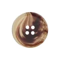 High-end four-hole resin button with a sophisticated brown marble pattern for stylish apparel - Tortoiseshell