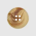 Elegant beige and brown marble effect resin four-hole button for high-end coats - 15.0MM (24L) / Brown Marble
