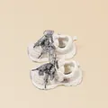 Elegant toddler girls lace sneakers with floral embroidery and bow details in beige. - 26/Inner Length 16cm / Beige Summer Mesh