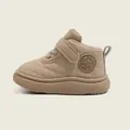 Zapatillas altas acolchadas beige para niños pequeños con suela suave antideslizante - Talla 16 (Longitud Interior 12cm) / Caqui