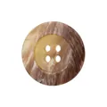 High-quality brown marbled resin four-hole button for high-end coats and apparel. - 15mm / Brown Marble (43#)