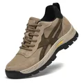 Men's khaki hidden height increasing work shoes with thick breathable casual sole - 37 / Gray Internal Heightened
