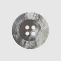 Professional high-end grey marble resin button with four-hole design for clothing tops - 15mm / Gray White (07#)