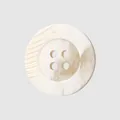 High-end cream resin button with marble pattern and 4 holes for designer apparel - 15mm / Cream White (41#)