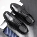 Klassische schwarze Leder-Oxford-Schuhe für Herren im professionellen Geschäftsumfeld - 37 / Ganzjahres Schnürschuh / Schwarz