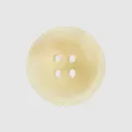 Minimalist high-end cream yellow resin button with four-hole design for clothing repair - Cream (02#) / 15.0mm