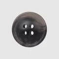 Premium quality 4-hole resin button featuring dark marbled horn pattern for coats - Dark Grey Brown Marble (07#) / 15.0mm