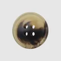 Premium resin 4-hole button with marbled horn pattern for garments - Brown Beige Marble (44#) / 15.0mm