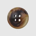 High quality tortoise shell pattern brown resin button with 4-hole design for clothing - Brown Marble (46#)