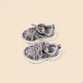 Baskets chunky pour enfants en maille respirante violette et grise pour le sport - 22 / Maille ajourée violette