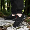 Breathable black flying woven athletic shoes for children with a comfortable slip-on design - 28 / Black