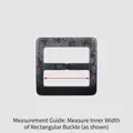 Messanleitung für rechteckige Schnalle aus grau marmoriertem Harz für Kleidung - Color #09 / 64L=40.0mm