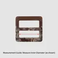 Rechteckige Gürtelschnalle aus braunem Marmorharz mit Innendurchmesser-Messanleitung - Farbe 46 / 64L=40.0mm