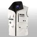 Men's and women's outdoor waterproof multi-pocket tactical vest with zipper closure - S / Tops / White (389)