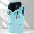 Lightweight waterproof hooded outdoor sports vest for men and women in sky blue - S / Tops / Bean Green (289)