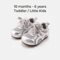 Silver mesh breathable baby walking shoes for toddlers age 10m-6y - Size 16 / Inner 12.5cm / Silver