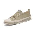 Chaussures décontractées en toile kaki pour hommes, basses et respirantes - 38 / Khaki Foncé