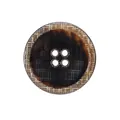 Durable urea resin button for workwear with brown vintage tortoiseshell pattern - Brown Marble Style (H46) / 15mm