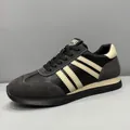Baskets GAT rétro en cuir pour hommes avec semelle épaisse et design respirant sport chic - 38 / Noir