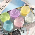 Colorful semi-translucent stress relief squishy balls in various colors - Vaseline Filling / White