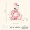 Pupazzo di neve rosa in peluche decorazione natalizia con dimensioni e peso dettagliati - Pupazzo di neve