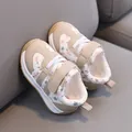 Floral print baby walking shoes with soft non-slip soles for toddlers aged 1 to 3 years - Size 16 / Inner 12.5cm / Pastoral Floral Style (CD01) / Khaki