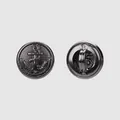 Premium gunmetal brass nautical button with embossed anchor design for shirts - 10mm / Gunmetal