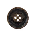 Vintage nautical anchor horn button for high-end garments and jackets - 14mm