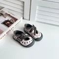 Breathable children's mesh sandals with soft rubber soles and adjustable velcro straps - Size 39 Inner Length 24.1cm / Pink