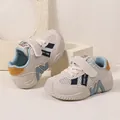 Chaussures de marche en maille pour bébé avec semelles souples et velcro antidérapant. - Taille 22 (Longueur intérieure 14cm) / Bleu