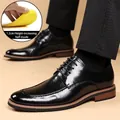 Chaussures Derby business en cuir noir avec talonnette de 1,2 cm pour grandir - 37 / Noir Rehaussant (Demi-semelle de 1,2 cm)