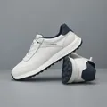 Baskets de sport en cuir véritable blanc pour hommes avec semelles épaisses et lacets - 38 / Blanc Et Bleu