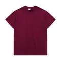 Classic heavyweight cotton burgundy T-shirt for men in a relaxed and stylish oversize fit - S / Tops / Burgundy